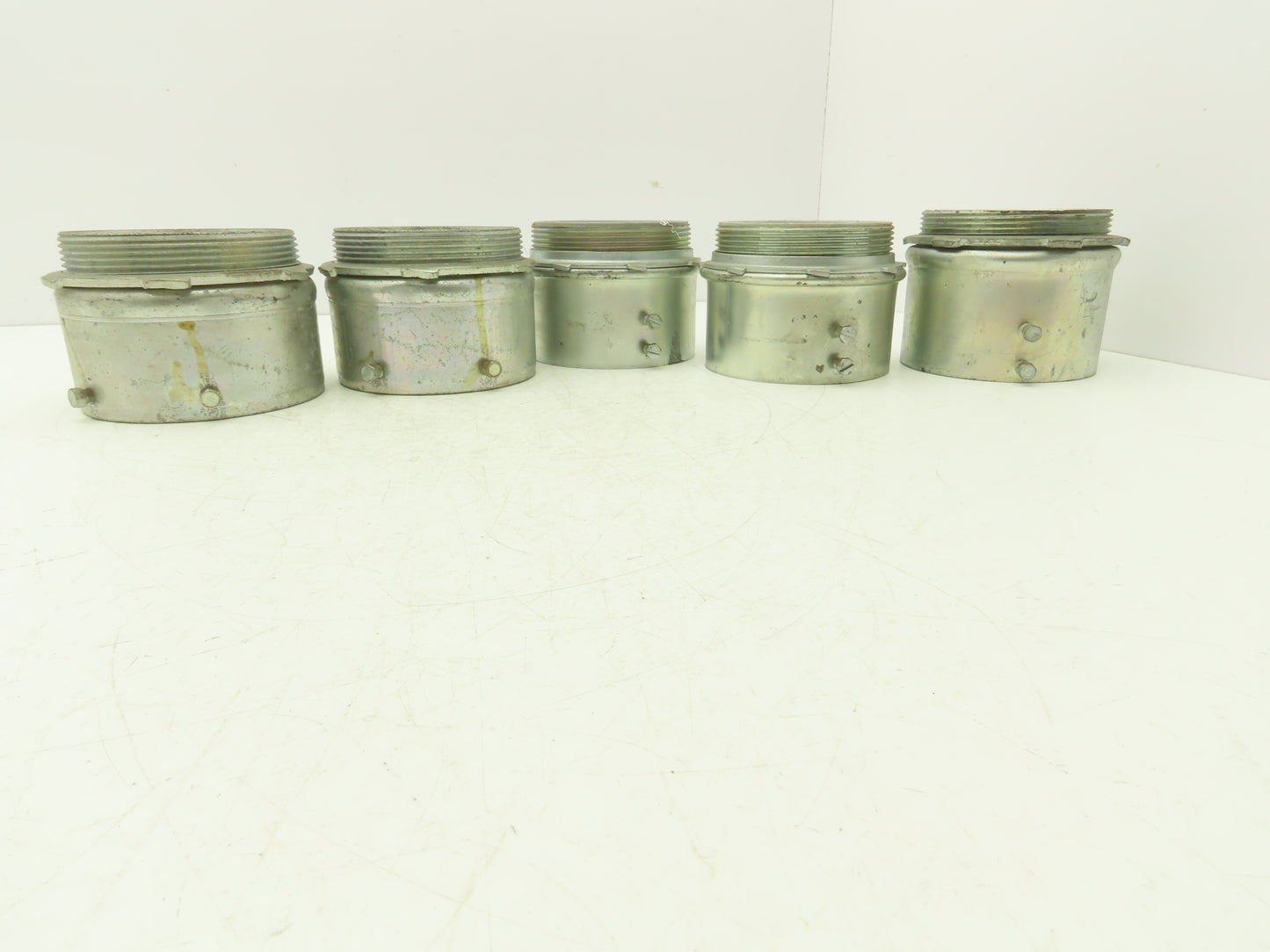 Assorted Brands EMT Connector Fitting 4" Steel Set Screw Steel City Lot of 5