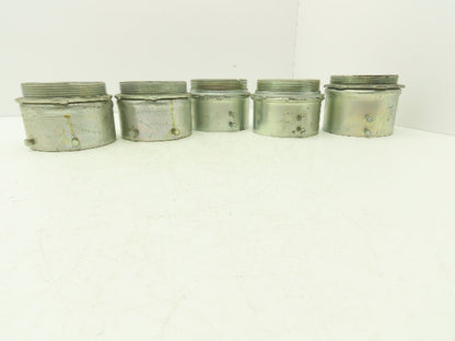 Assorted Brands EMT Connector Fitting 4" Steel Set Screw Steel City Lot of 5