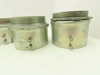 Assorted Brands EMT Connector Fitting 4" Steel Set Screw Steel City Lot of 5