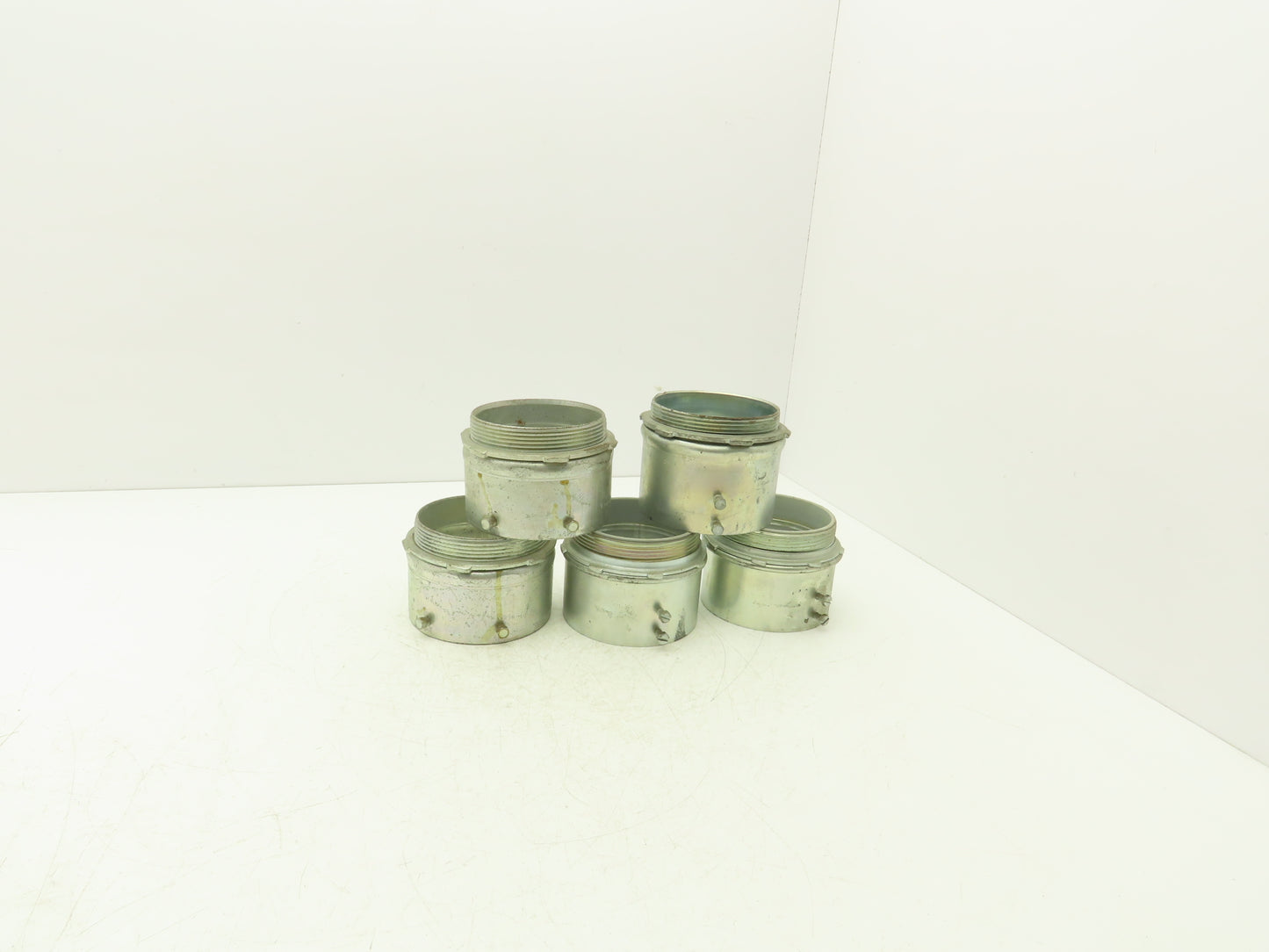 Assorted Brands EMT Connector Fitting 4" Steel Set Screw Steel City Lot of 5