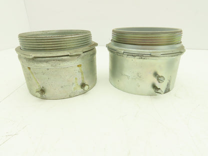 Assorted Brands EMT Connector Fitting 4" Steel Set Screw Steel City Lot of 5