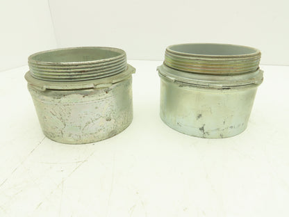 Assorted Brands EMT Connector Fitting 4" Steel Set Screw Steel City Lot of 5