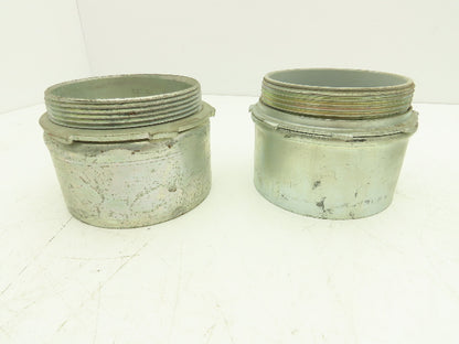 Assorted Brands EMT Connector Fitting 4" Steel Set Screw Steel City Lot of 5