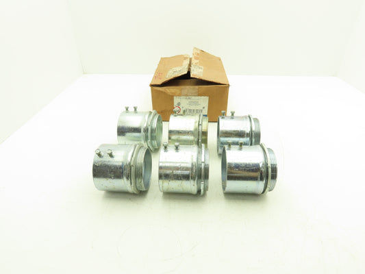 Thomas & Betts EMT Connector Fitting 3" Steel Set Screw Steel City Lot of 6