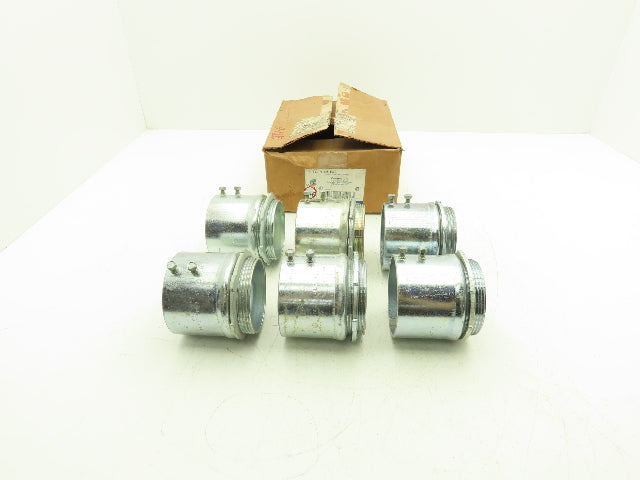 Thomas & Betts EMT Connector Fitting 3" Steel Set Screw Steel City Lot of 6