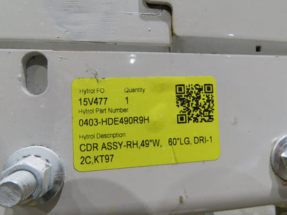 Hytrol BPC 49"x 64' Slider Bed Conveyor 47"Belt 7.5Hp 3PH Center Drive 80fpm