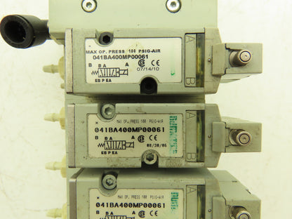 Numatics 041BA400MP00061 Pneumatic Solenoid Valve 4-Station Manifold 24VDC