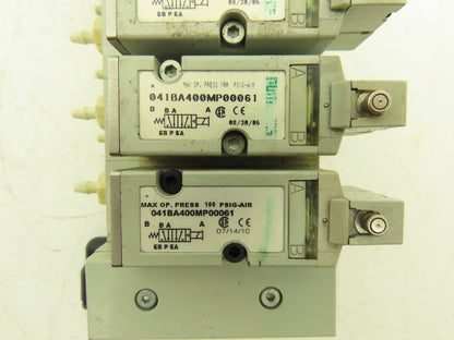 Numatics 041BA400MP00061 Pneumatic Solenoid Valve 4-Station Manifold 24VDC