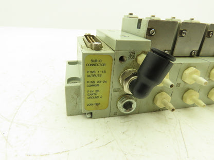 Numatics 041BA400MP00061 Pneumatic Solenoid Valve 4-Station Manifold 24VDC