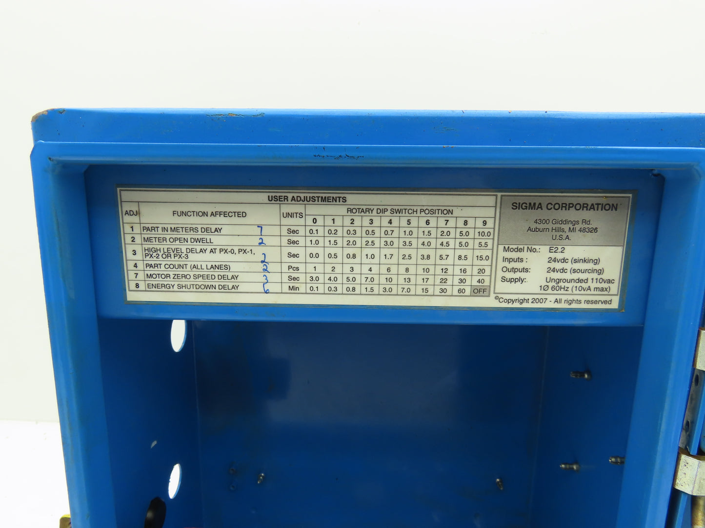 Sigma Elevator Meter Control Panel Enclosure Only 13x11x6"