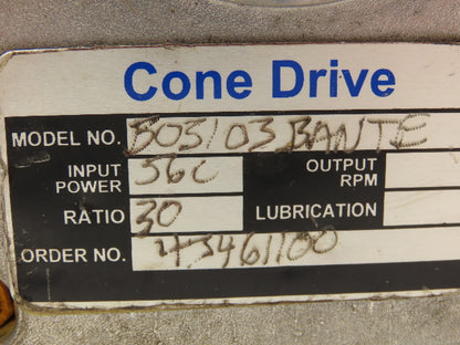 Leeson Cone Drive C4T17FC B03 Gear Motor 1/3Hp 58rpm 230/460V 3PH LH 56C