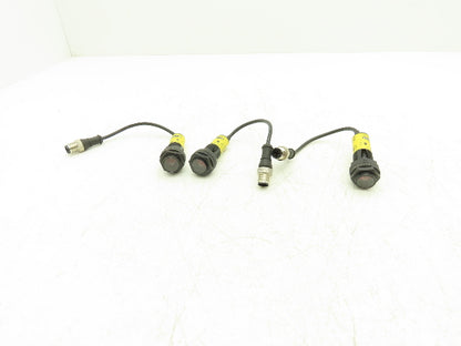 Banner S18-2VPRL-Q5 Photoeye Sensor Receiver 18mm 10-30VDC  Lot of 3