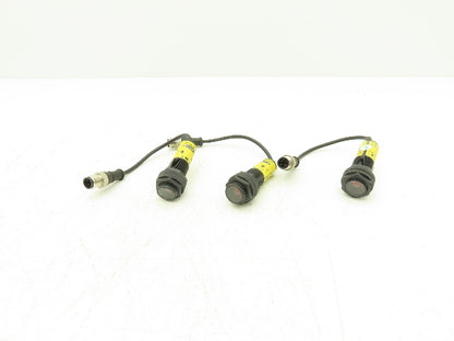 Banner S18-2VPRL-Q5 Photoeye Sensor Receiver 18mm 10-30VDC  Lot of 3