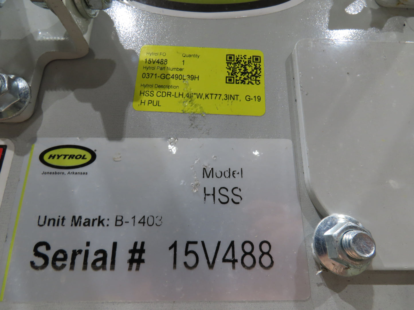 Hytrol HSS 49"x 53' Slider Bed Conveyor 47"Belt 5Hp 3PH Center Drive 140fpm