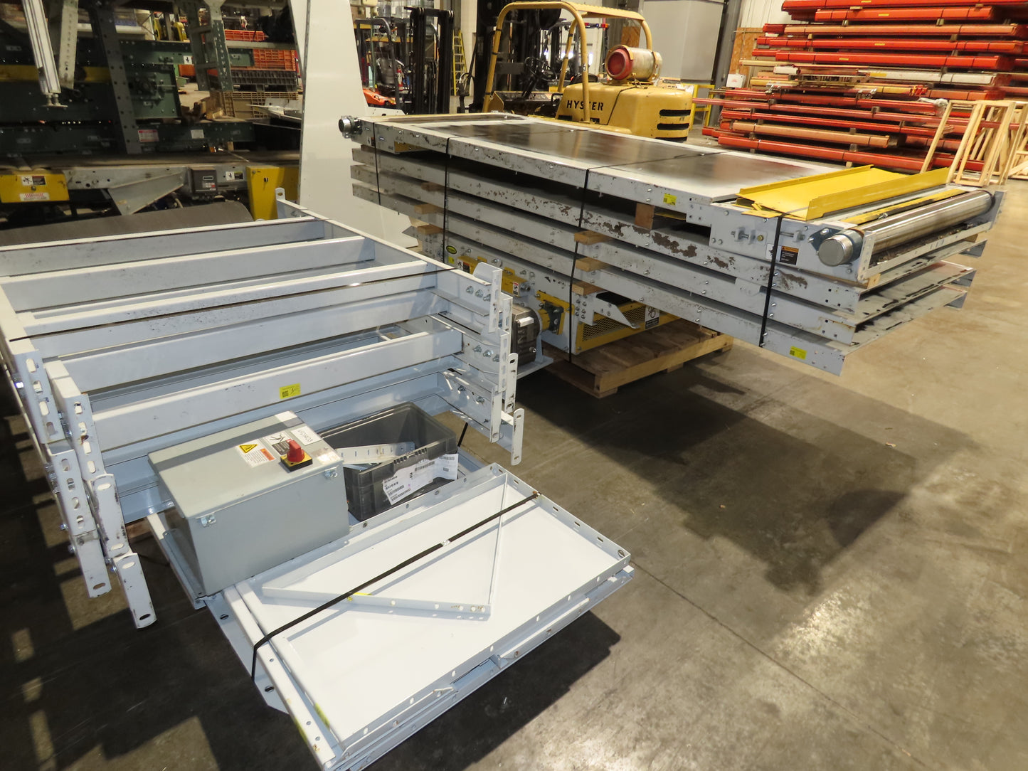 Hytrol HSS 49"x 53' Slider Bed Conveyor 47"Belt 5Hp 3PH Center Drive 140fpm