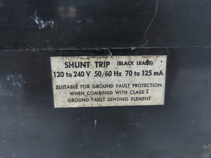 Square D MAP360008MT1021 Circuit Breaker 800A 3 Pole 600VAC Shunt Trip