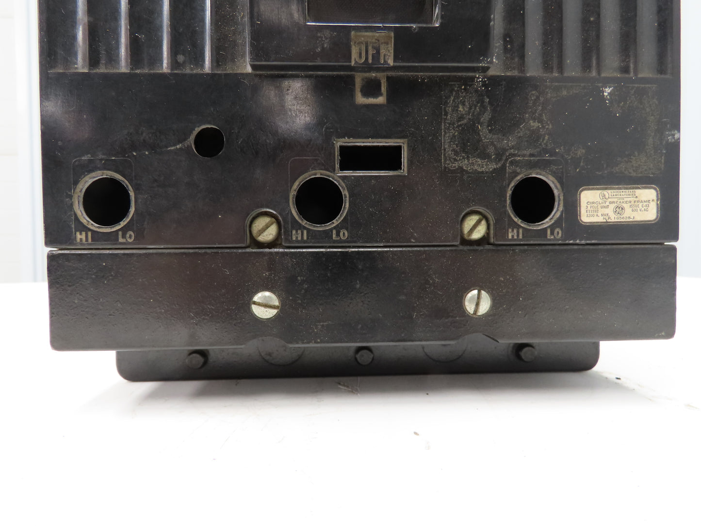 General Electric E11592 Circuit Breaker Frame 1200A 3 Pole 600VAC N.P. 185628-J