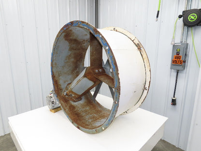 BINKS 30-1691 Tubeaxial Fan 34" Belt Drive 1-1/2Hp Motor 230/460V Intake 6 Blade