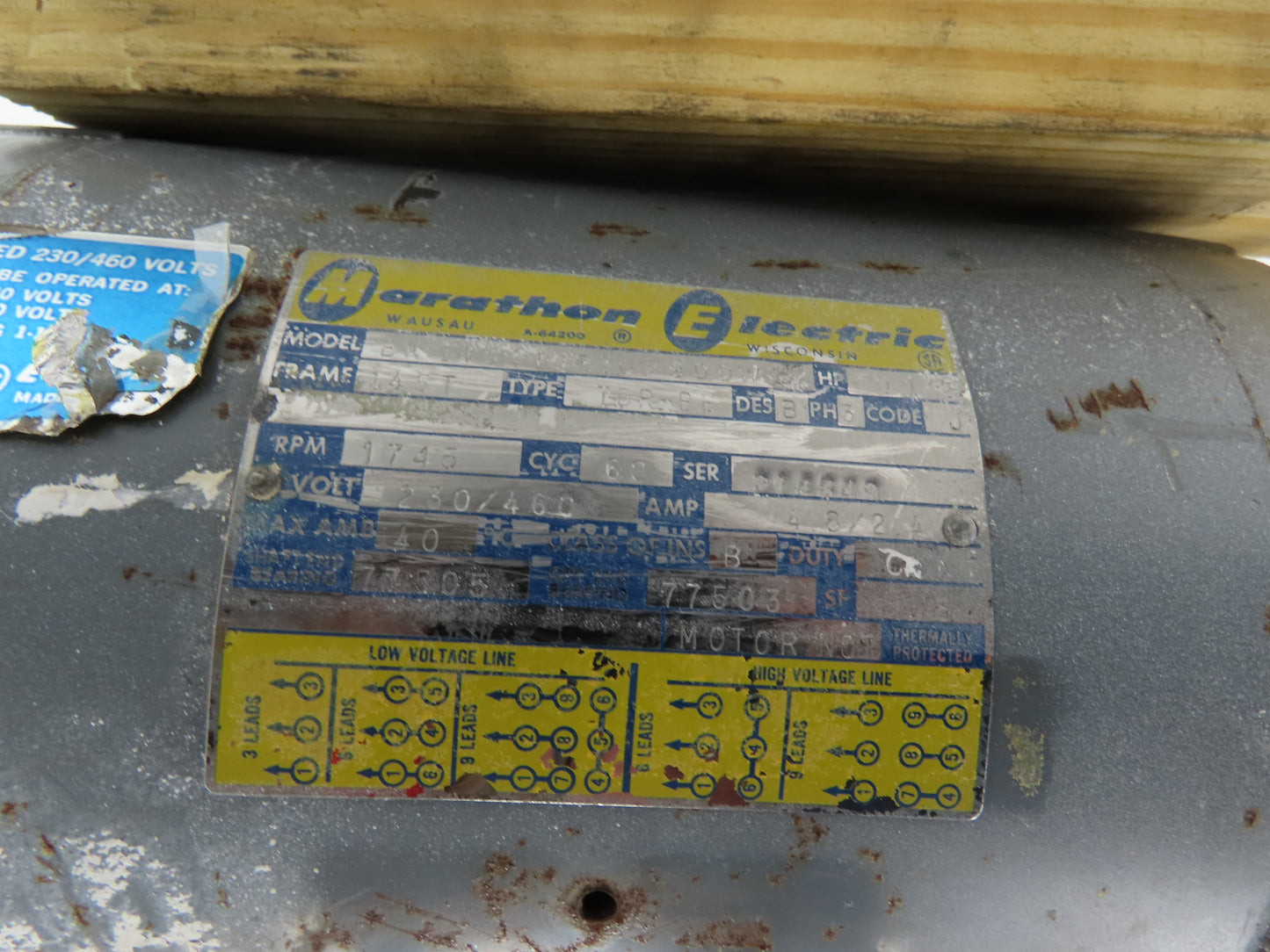 BINKS 30-1691 Tubeaxial Fan 34" Belt Drive 1-1/2Hp Motor 230/460V Intake 6 Blade