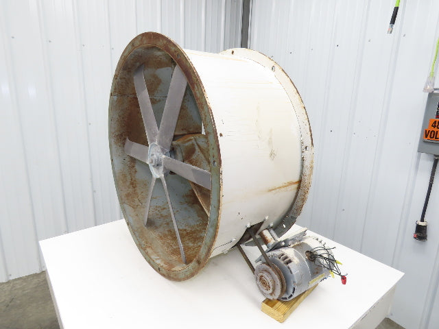 BINKS 30-1691 Tubeaxial Fan 34" Belt Drive 1-1/2Hp Motor 230/460V Intake 6 Blade