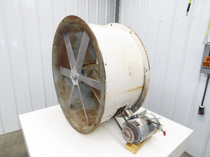 BINKS 30-1691 Tubeaxial Fan 34" Belt Drive 1-1/2Hp Motor 230/460V Intake 6 Blade