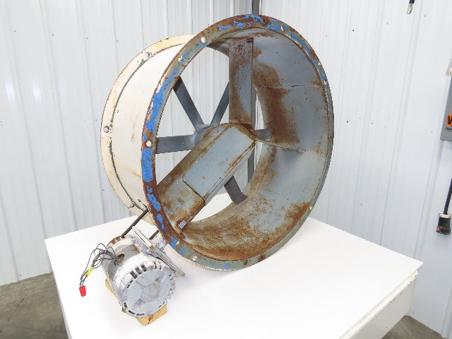 BINKS 30-1691 Tubeaxial Fan 34" Belt Drive 1-1/2Hp Motor 230/460V Intake 6 Blade