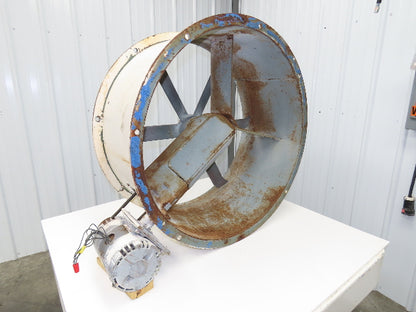 BINKS 30-1691 Tubeaxial Fan 34" Belt Drive 1-1/2Hp Motor 230/460V Intake 6 Blade