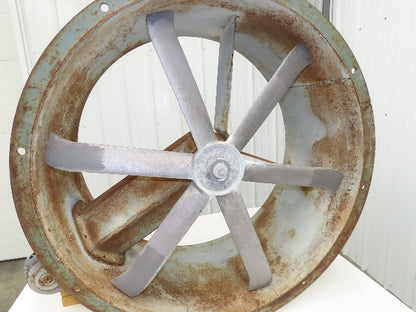 BINKS 30-1691 Tubeaxial Fan 34" Belt Drive 1-1/2Hp Motor 230/460V Intake 6 Blade