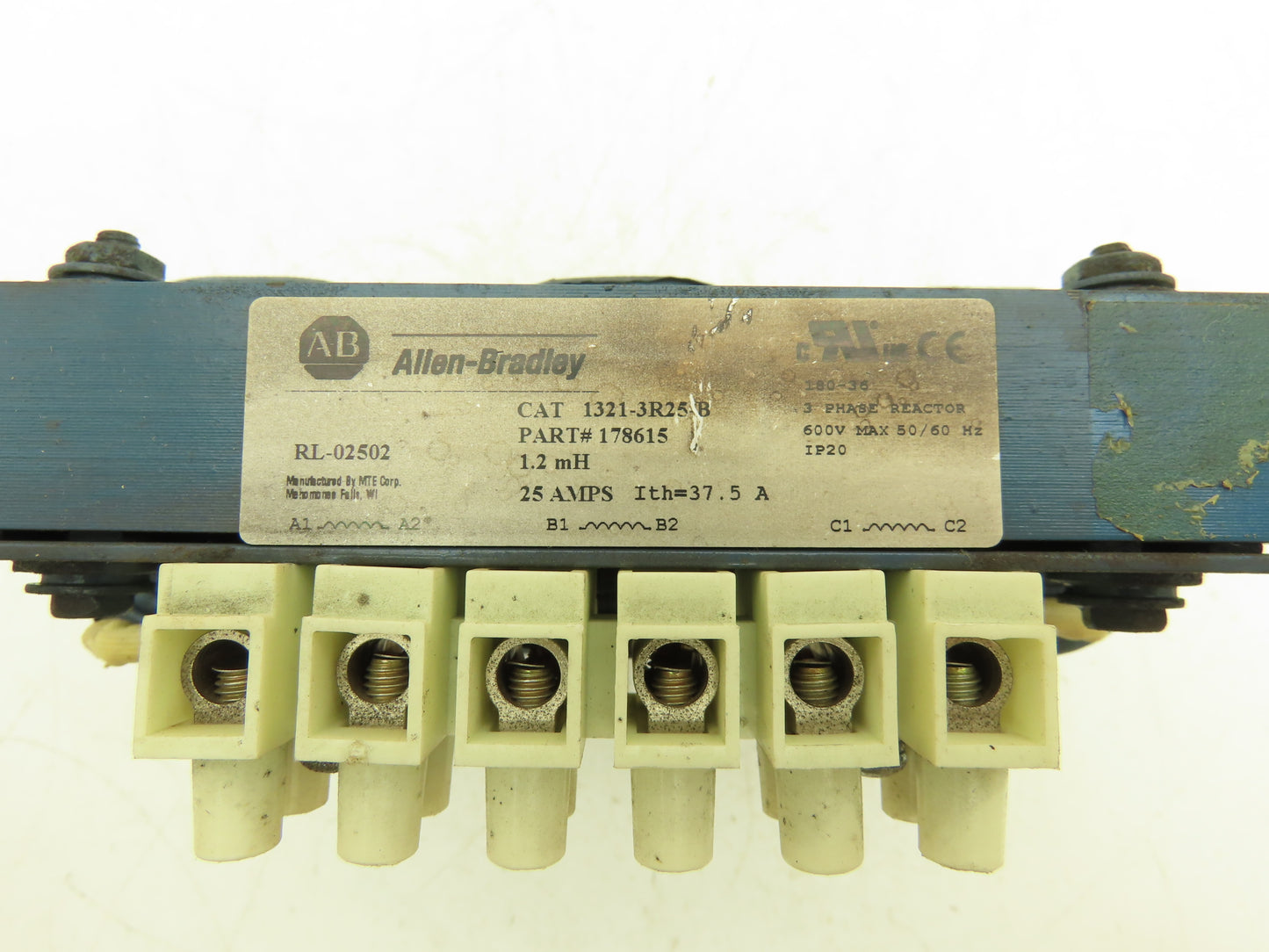 Allen Bradley 1321-3RA25-B Line Reactor Transformer 25A 600V 3Ph