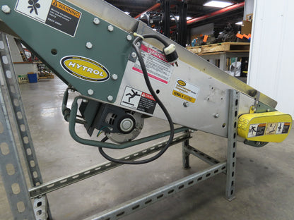 Hytrol 12"x 5' 11" Slider Bed Incline Belt Conveyor .5Hp 115V 1PH End Drive
