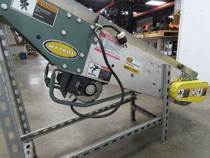 Hytrol 12"x 5' 11" Slider Bed Incline Belt Conveyor .5Hp 115V 1PH End Drive