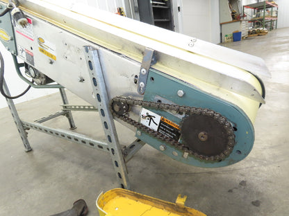 Hytrol 12"x 5' 11" Slider Bed Incline Belt Conveyor .5Hp 115V 1PH End Drive