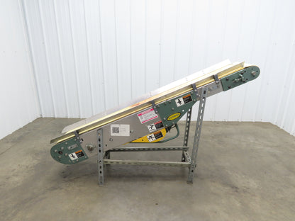 Hytrol 12"x 5' 11" Slider Bed Incline Belt Conveyor .5Hp 115V 1PH End Drive