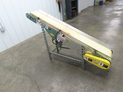 Hytrol 12"x 5' 11" Slider Bed Incline Belt Conveyor .5Hp 115V 1PH End Drive
