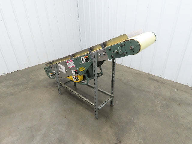 Hytrol 12"x 5' 11" Slider Bed Incline Belt Conveyor .5Hp 115V 1PH End Drive