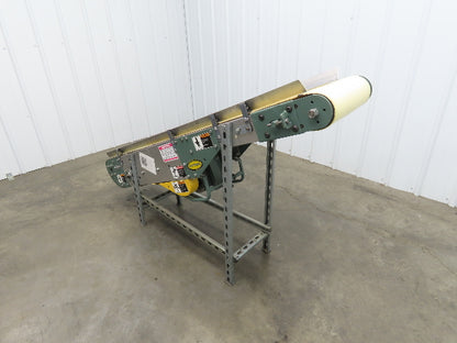 Hytrol 12"x 5' 11" Slider Bed Incline Belt Conveyor .5Hp 115V 1PH End Drive