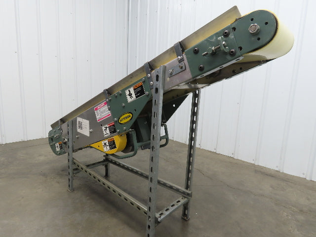 Hytrol 12"x 5' 11" Slider Bed Incline Belt Conveyor .5Hp 115V 1PH End Drive