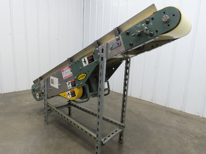 Hytrol 12"x 5' 11" Slider Bed Incline Belt Conveyor .5Hp 115V 1PH End Drive