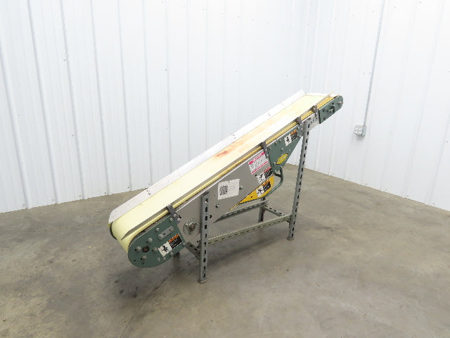 Hytrol 12"x 5' 11" Slider Bed Incline Belt Conveyor .5Hp 115V 1PH End Drive