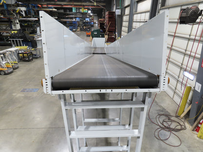 Hytrol HSSHD 43"x 40' Flat to Incline Belt Conveyor 3Hp 3PH Center Drive 168fpm