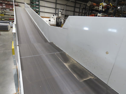 Hytrol HSSHD 43"x 40' Flat to Incline Belt Conveyor 3Hp 3PH Center Drive 168fpm