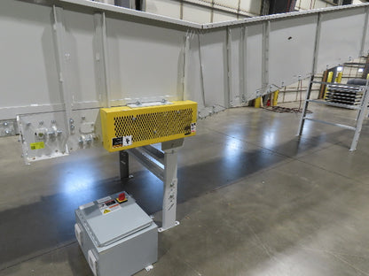 Hytrol HSSHD 43"x 40' Flat to Incline Belt Conveyor 3Hp 3PH Center Drive 168fpm