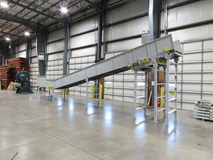 Hytrol HSSHD 43"x 40' Flat to Incline Belt Conveyor 3Hp 3PH Center Drive 168fpm