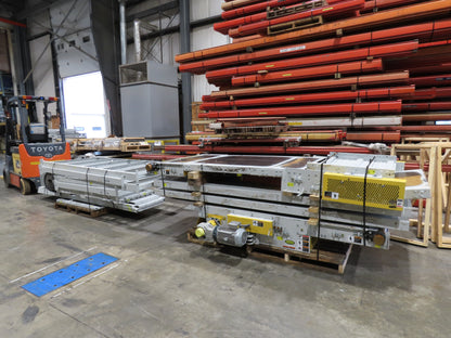 Hytrol HSSHD 43"x 40' Flat to Incline Belt Conveyor 3Hp 3PH Center Drive 168fpm