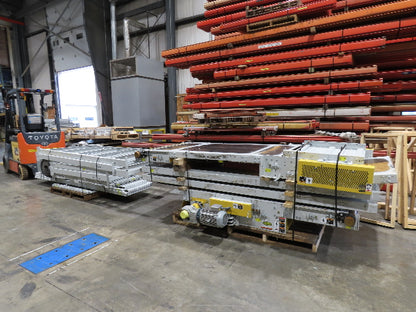 Hytrol HSSHD 43"x 40' Flat to Incline Belt Conveyor 3Hp 3PH Center Drive 168fpm