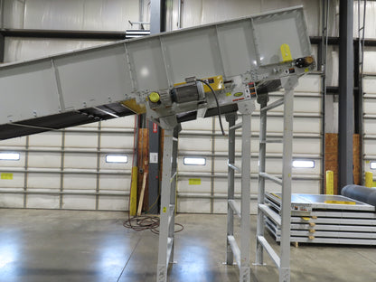 Hytrol HSSHD 43"x 40' Flat to Incline Belt Conveyor 3Hp 3PH Center Drive 168fpm