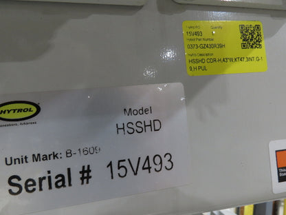 Hytrol HSSHD 43"x 40' Flat to Incline Belt Conveyor 3Hp 3PH Center Drive 168fpm