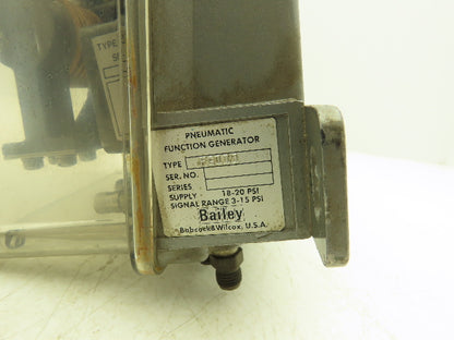 Bailey FG111 Pneumatic Function Generator 18-20psi Air Supply 3-15psi Signal