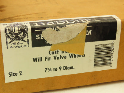 Babbitt No. 2 Rim Sprocket Chain Wheel Manual Valve Operator W/Guide