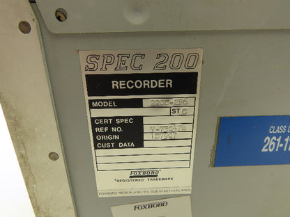 Foxboro 220S-2F6 SPEC 200 Analog Pressure Recorder Rack/Panel Mount Module Unit